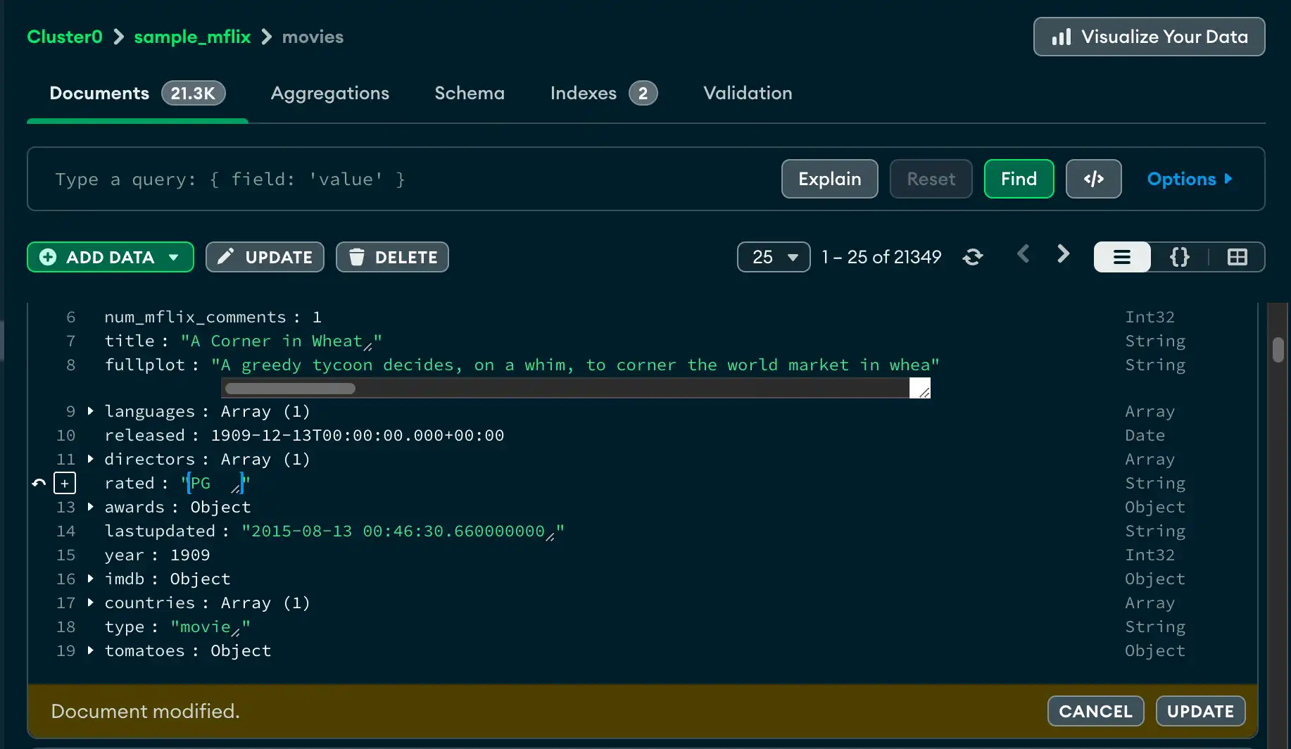 Document Update View