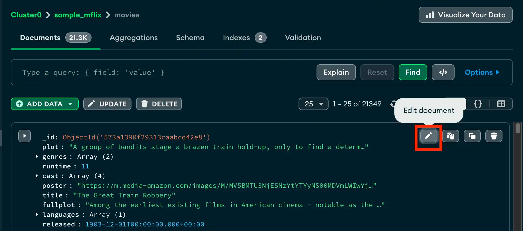 Document Edit Selection